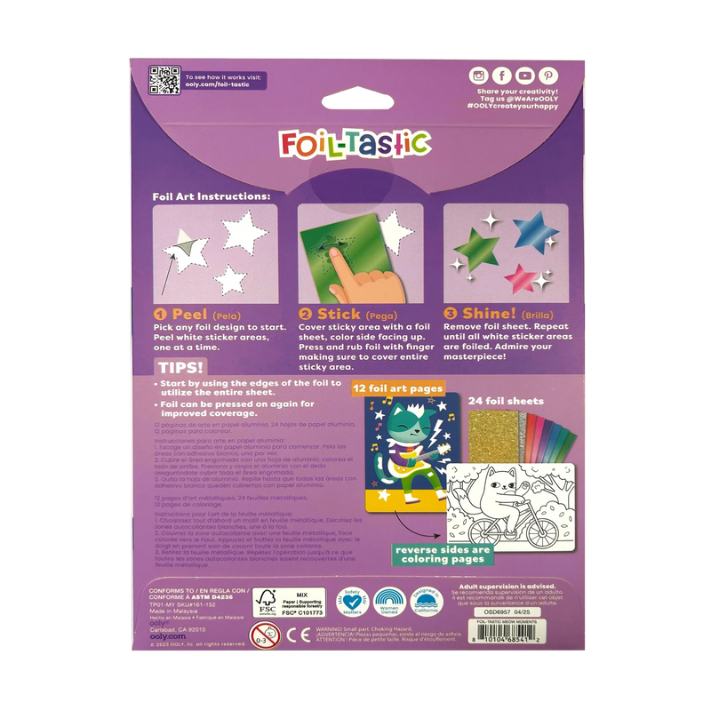 Ooly - Foil-tastic Foil Air & Coloring Fun - Meow Moments