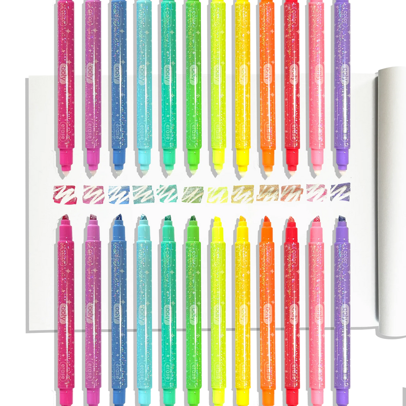 Make No Mistake!: Glittery Erasable Markers (Set of 12)