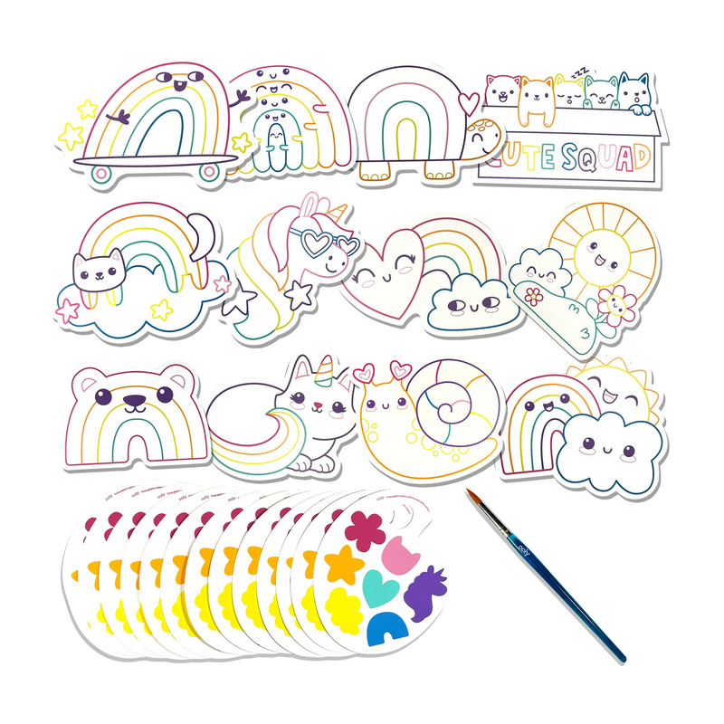 Ooly - Playful Painters: Easy Watercolor Painting Kit - Rainbow Cuties