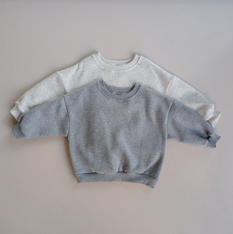 Essential fleeced sweatshirt - Grey melange