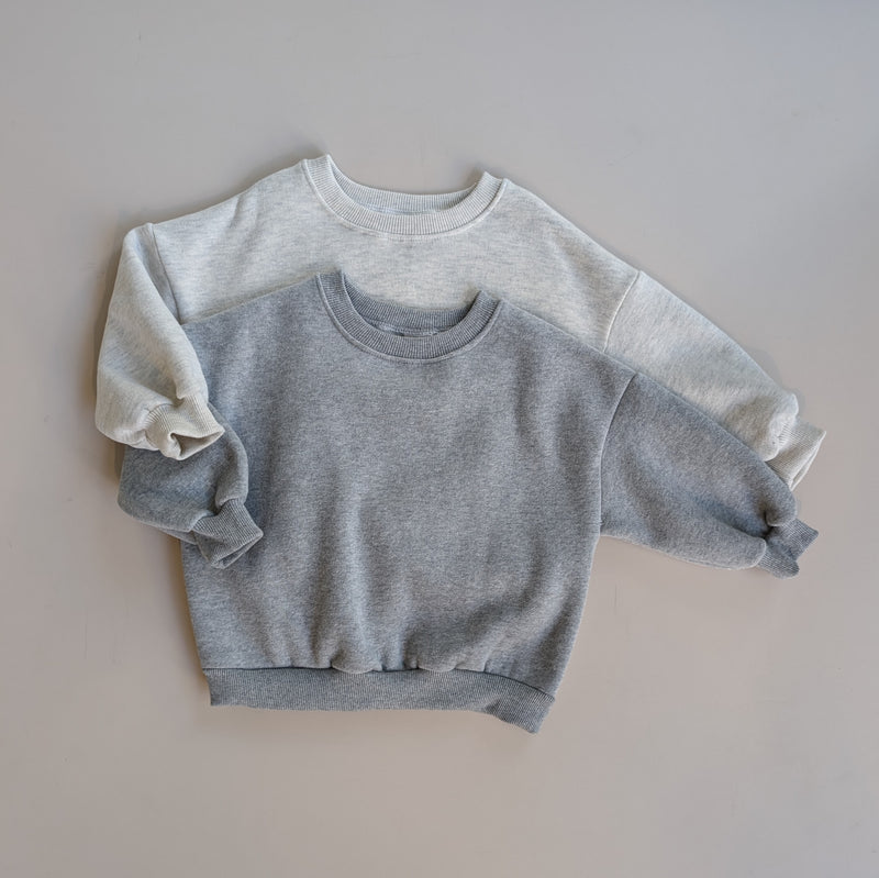 Essential fleeced sweatshirt - Grey melange