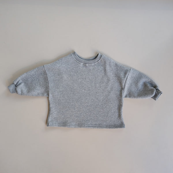 Lightly fleeced tee - Grey melange