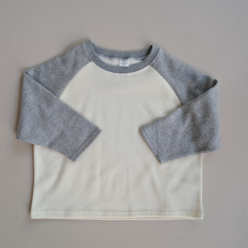 Warm raglan tee - Grey melange