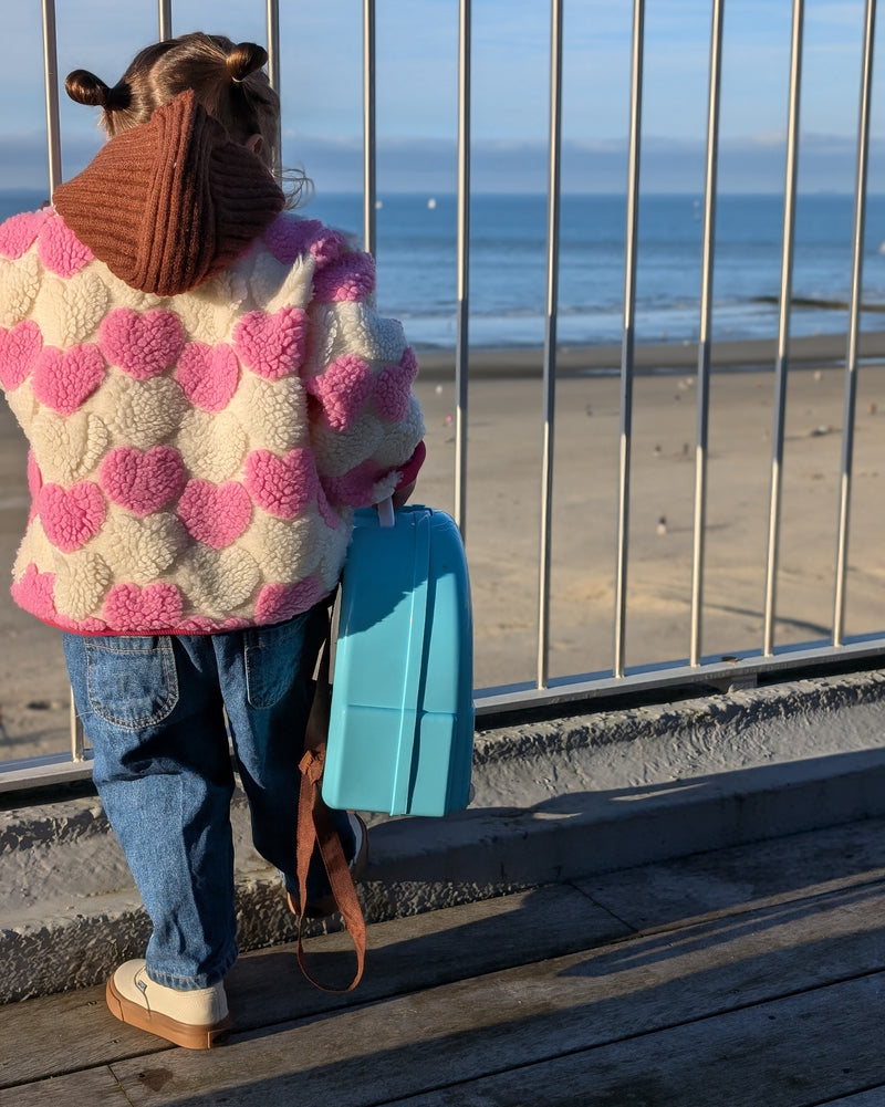 Heart teddy jacket - Cream