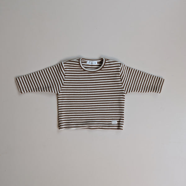 Soft stripe tee - Brown