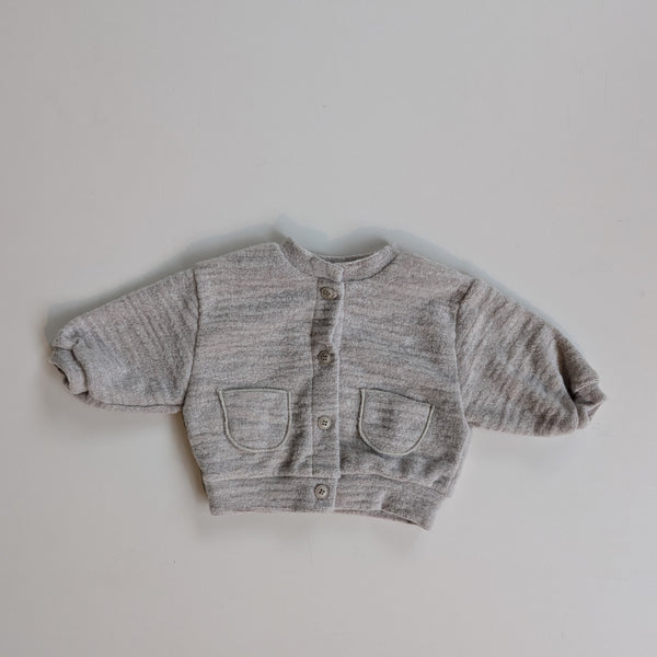 Butter fleeced cardigan - Mocha