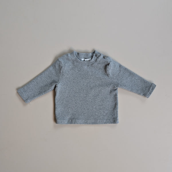 Bebe half turtleneck tee - Grey melange