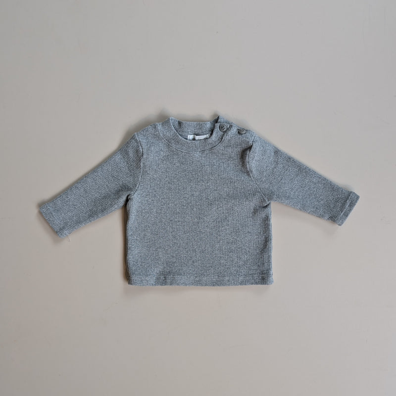 Bebe half turtleneck tee - Grey melange