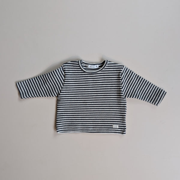 Soft stripe tee - Charcoal