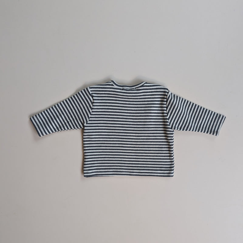 Soft stripe tee - Charcoal