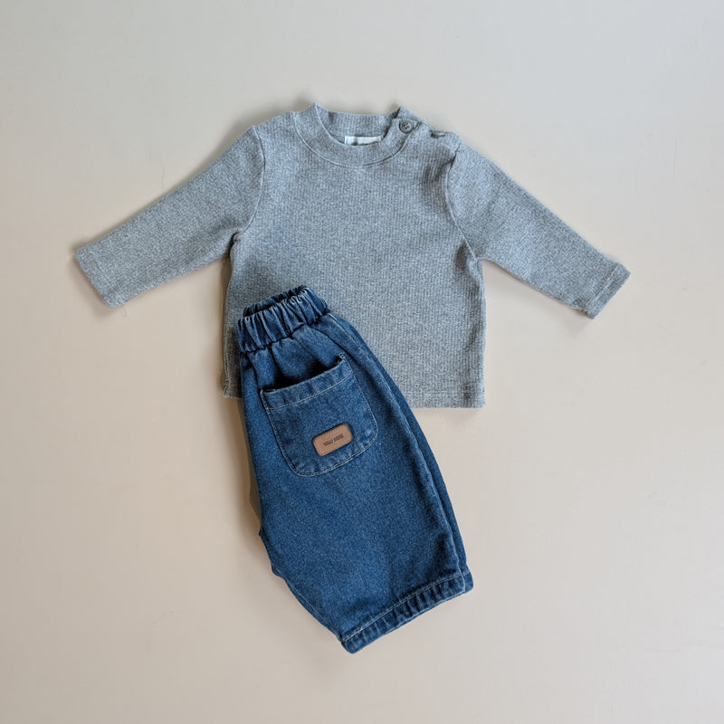 Bebe pocket denim pants - Blue