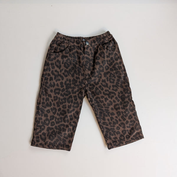 Wide leo corduroy pants - Brown