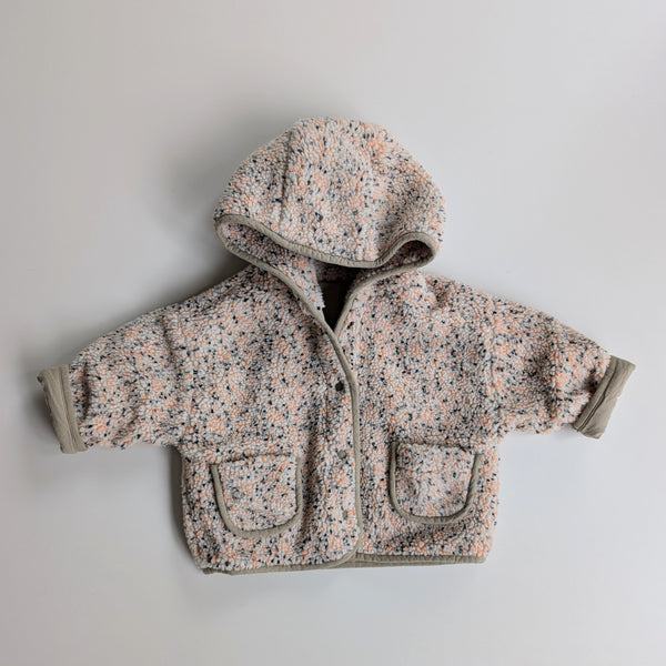 Speckle reversible teddy jacket - Camel