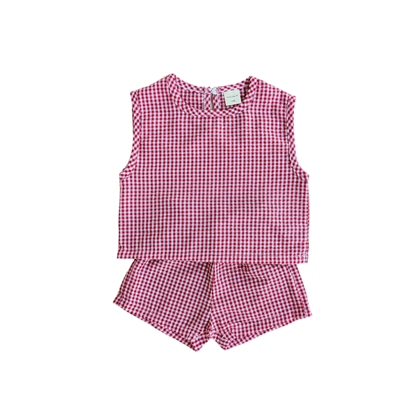Breezy vichy set - Red