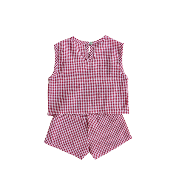 Breezy vichy set - Red