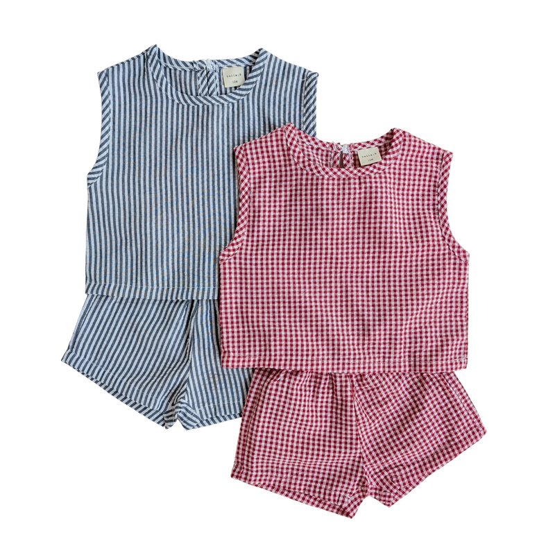 Breezy vichy set - Red