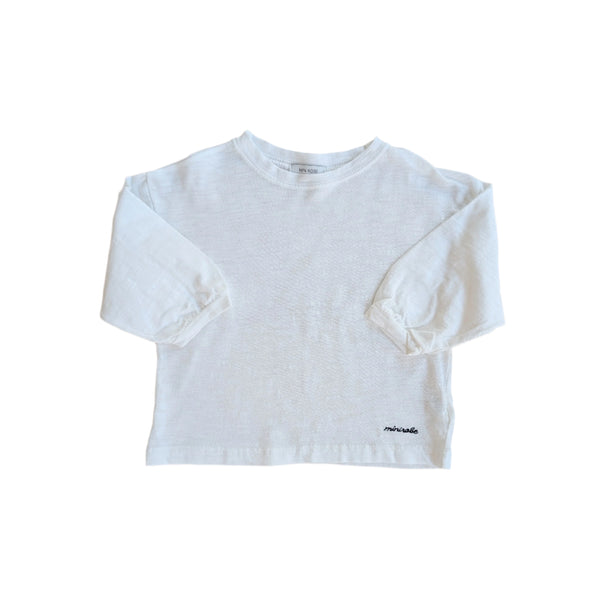 Cotton slub long sleeves tee - Ivory
