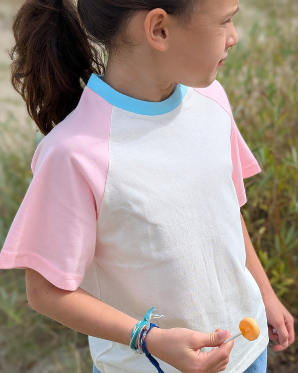 Summer raglan tee - Bubblegum