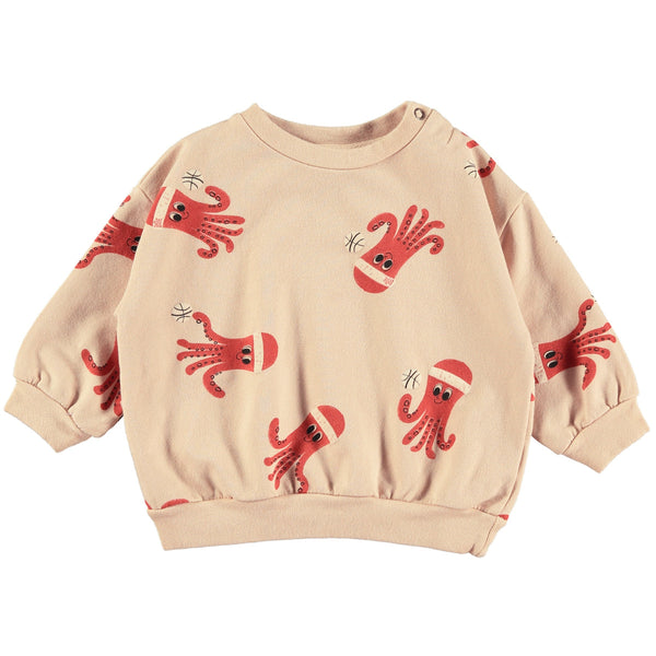 Baby octopuses sweater - Latte