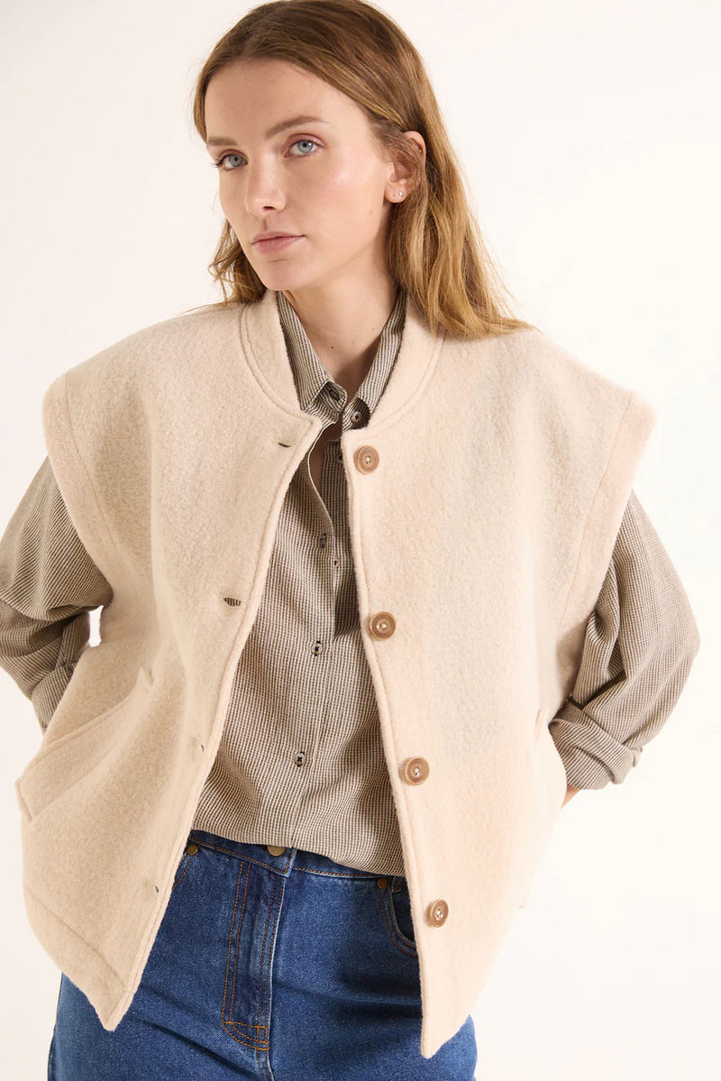 Sonny wool vest - Ivory