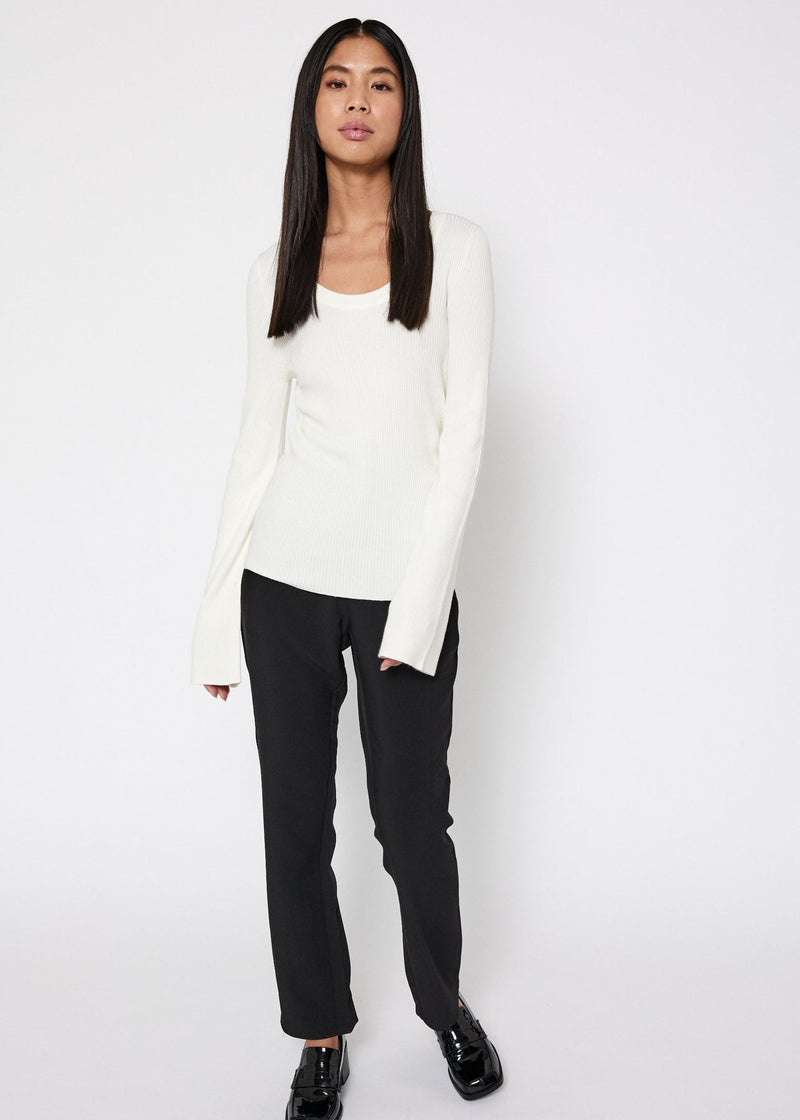 Sherry knit rib blouse - Off white