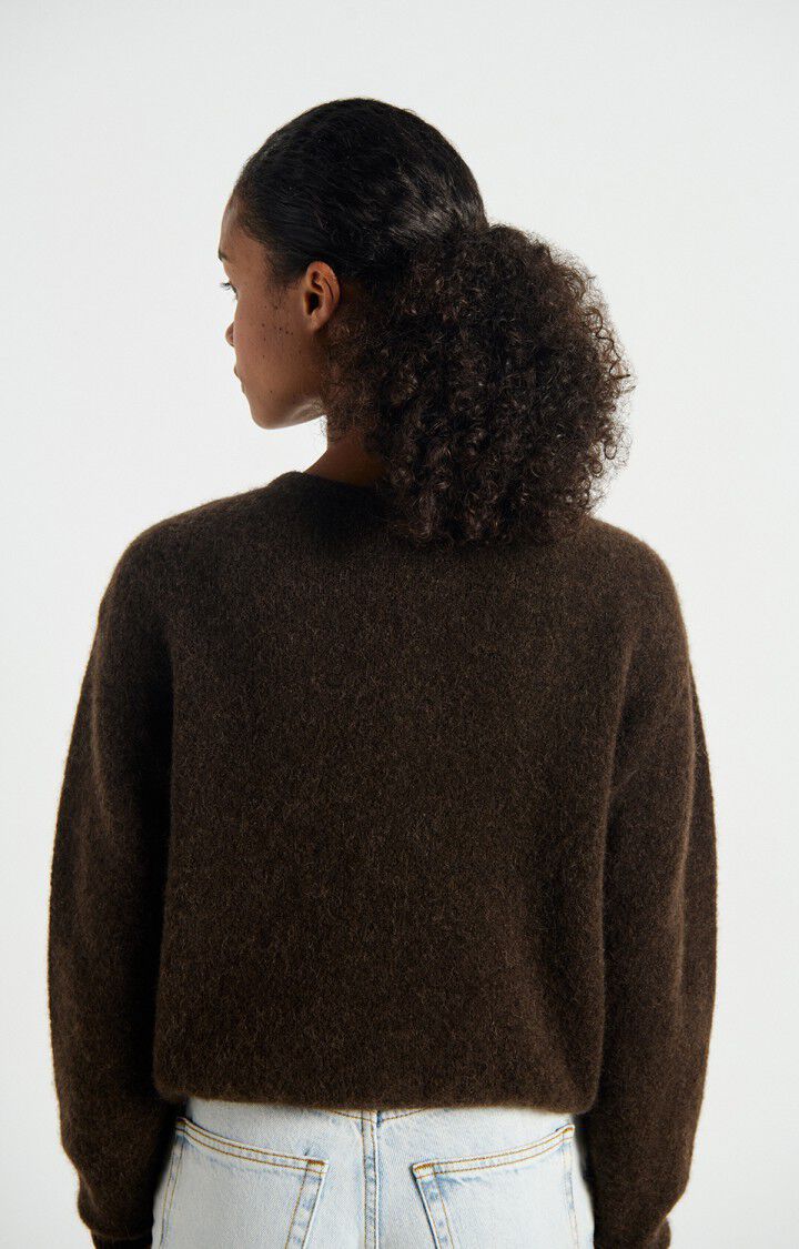 Vitow cardigan - Dark brown melange