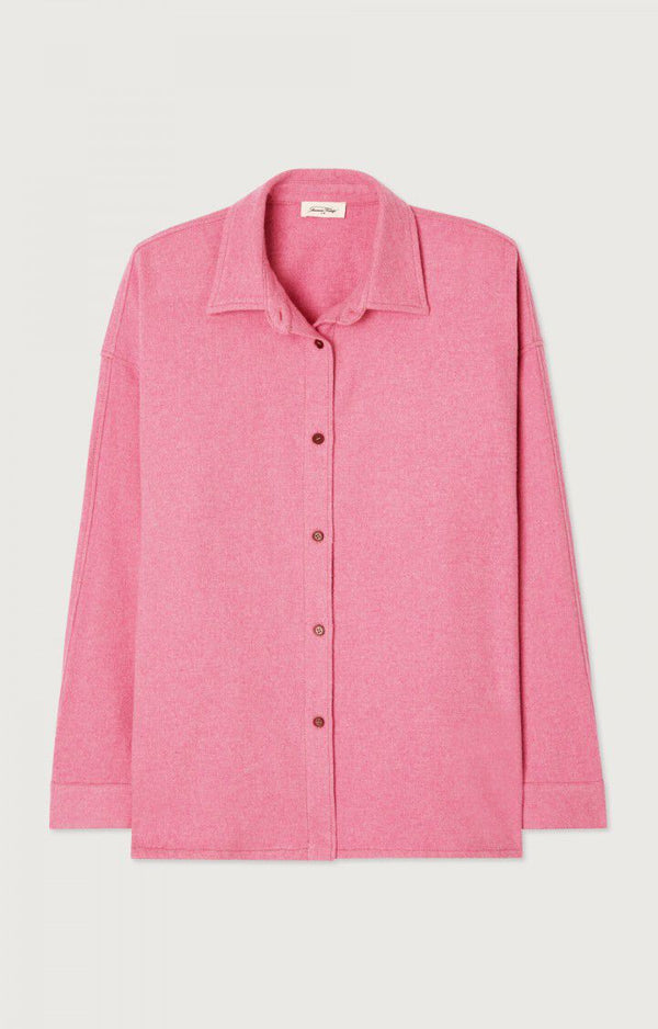 Oversized flanel shirt Vylow - Pink melange