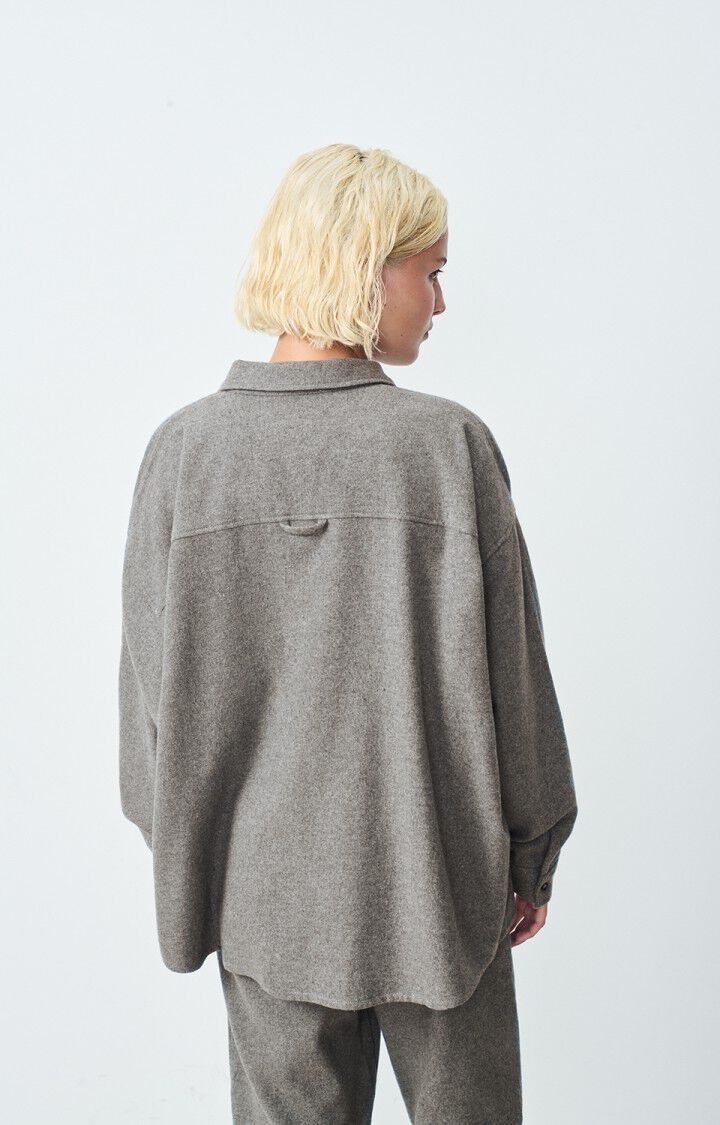 Oversized flanel shirt Vylow - Grey melange