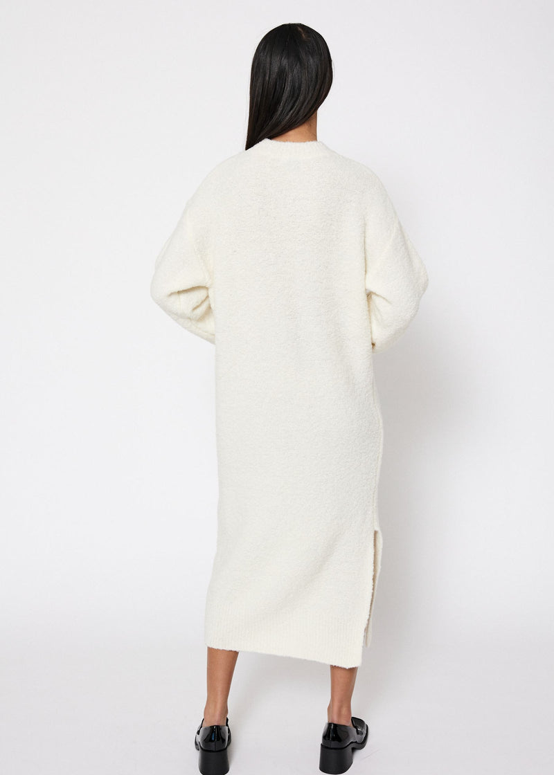Vica wool bouclé dress - Off white