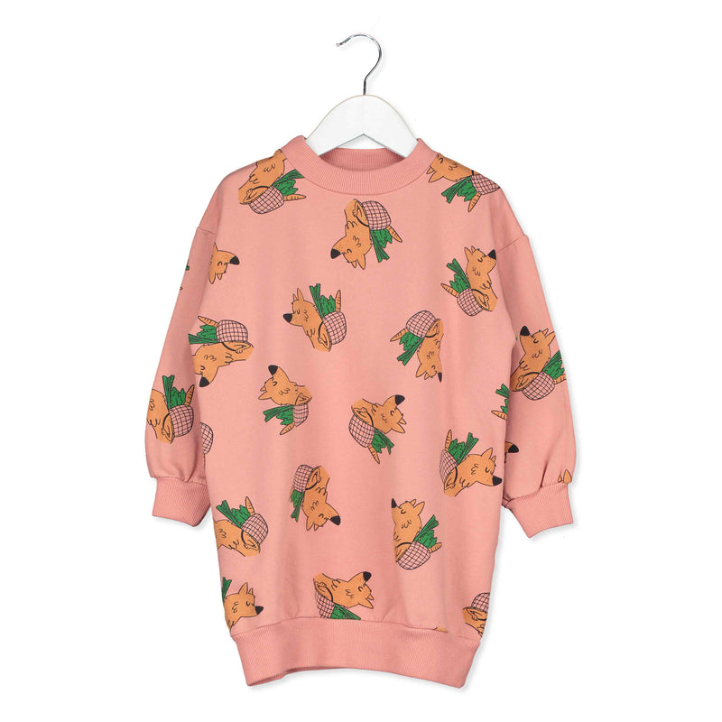 Veggie wolves sweater dress - Rose