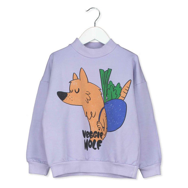 Veggie wolves sweatshirt - Mauve