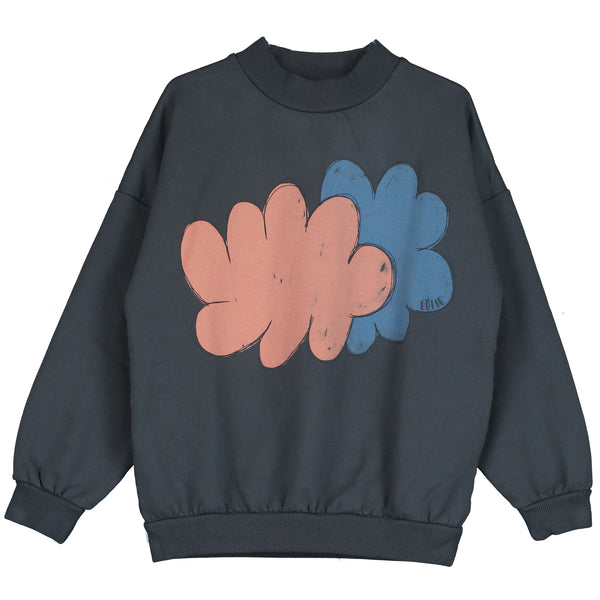 Clouds brushed fleece sweater - Charcoal