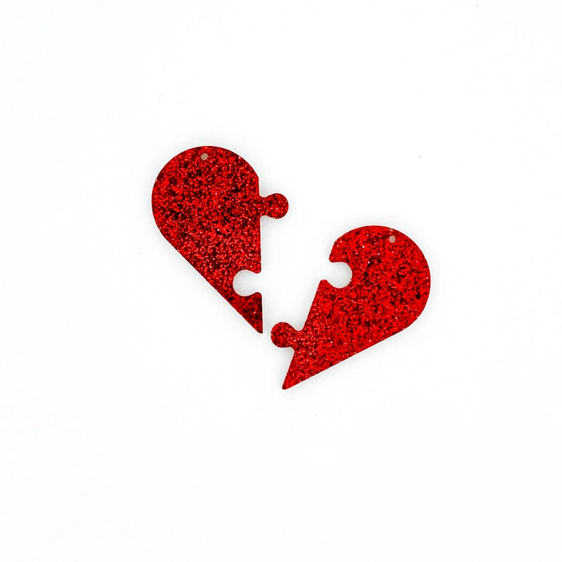 FB pendant BFF heart - Red