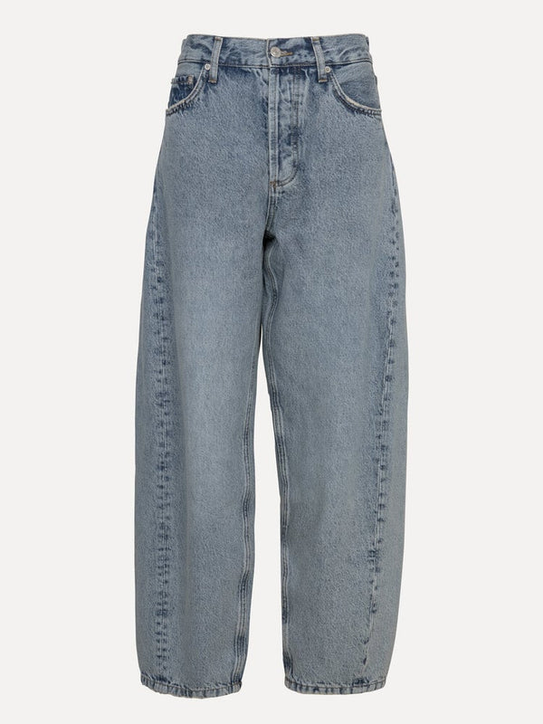 Meryl balloon denim pants - Medium blue