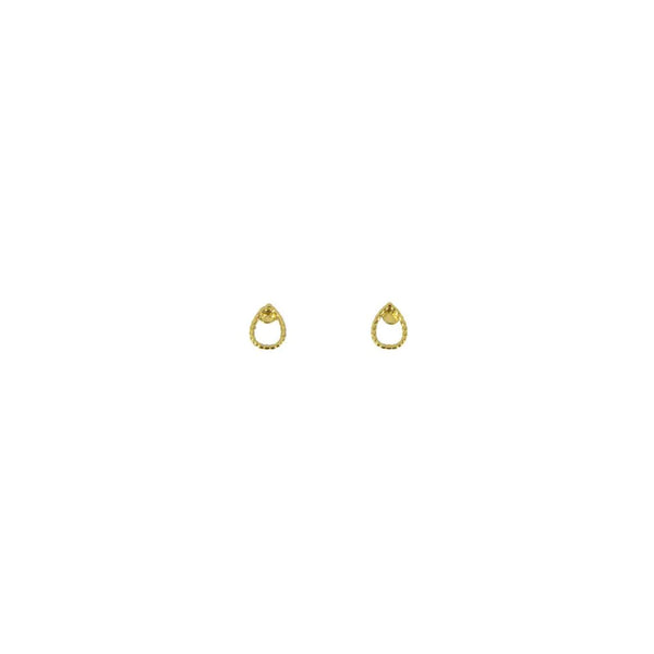 Drop stud earring - Gold