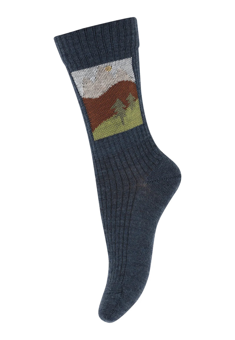 Willum sock - Denim melange