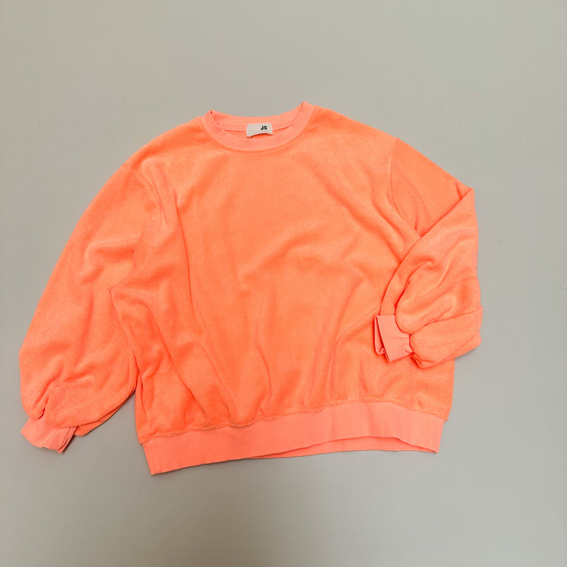 Chunky terry sweater - Neon orange