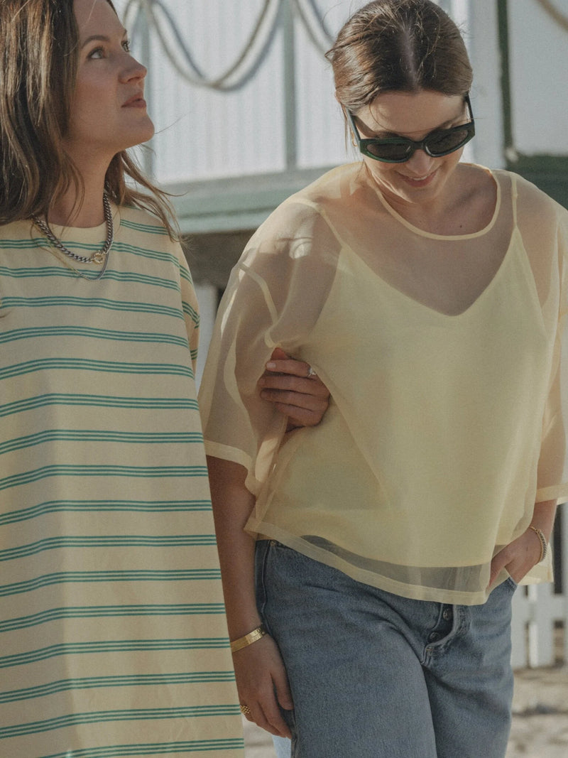 Antonio organza top - Butter yellow