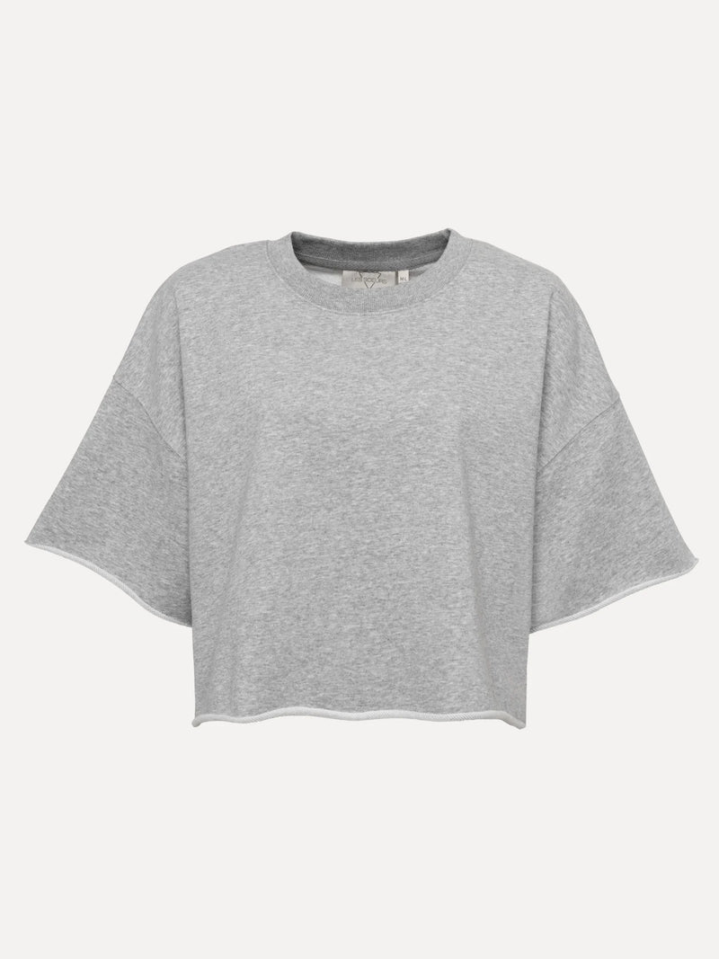 Lucia cropped sweatshirt - Grey melange