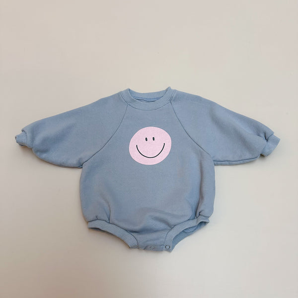 Smile sweater onesie - Blue