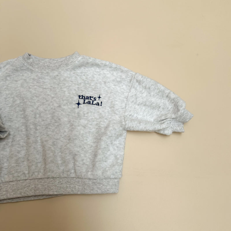 Lala terry sweater - White melange
