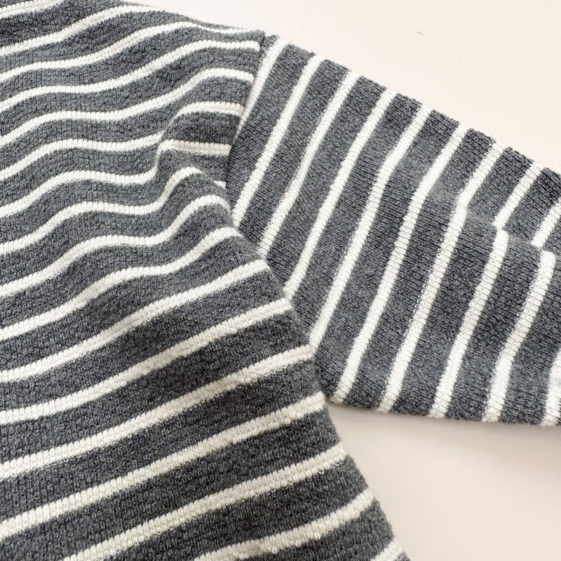Structured piping sweater - Grey melange