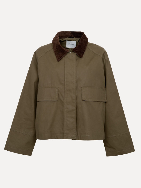 Marlissa  Coated Jacket - Khaki