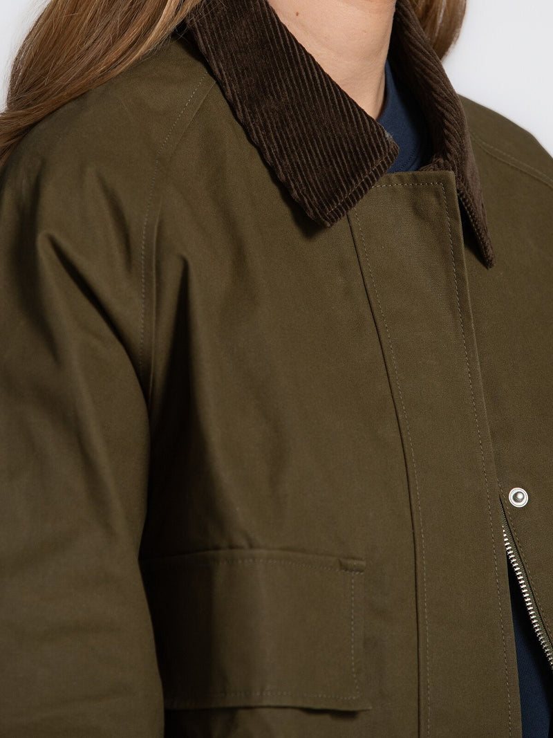 Marlissa  Coated Jacket - Khaki