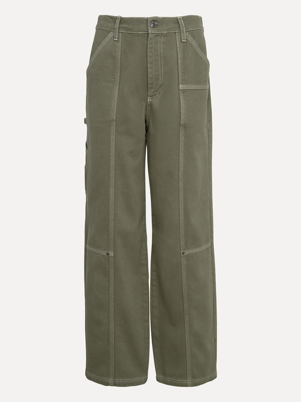 Mill contrast stitch jeans - Khaki