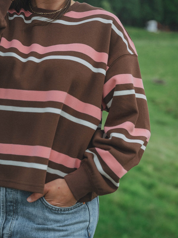 Maxime longsleeve piqué tee - Brown
