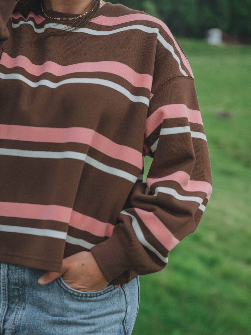 Maxime longsleeve piqué tee - Brown