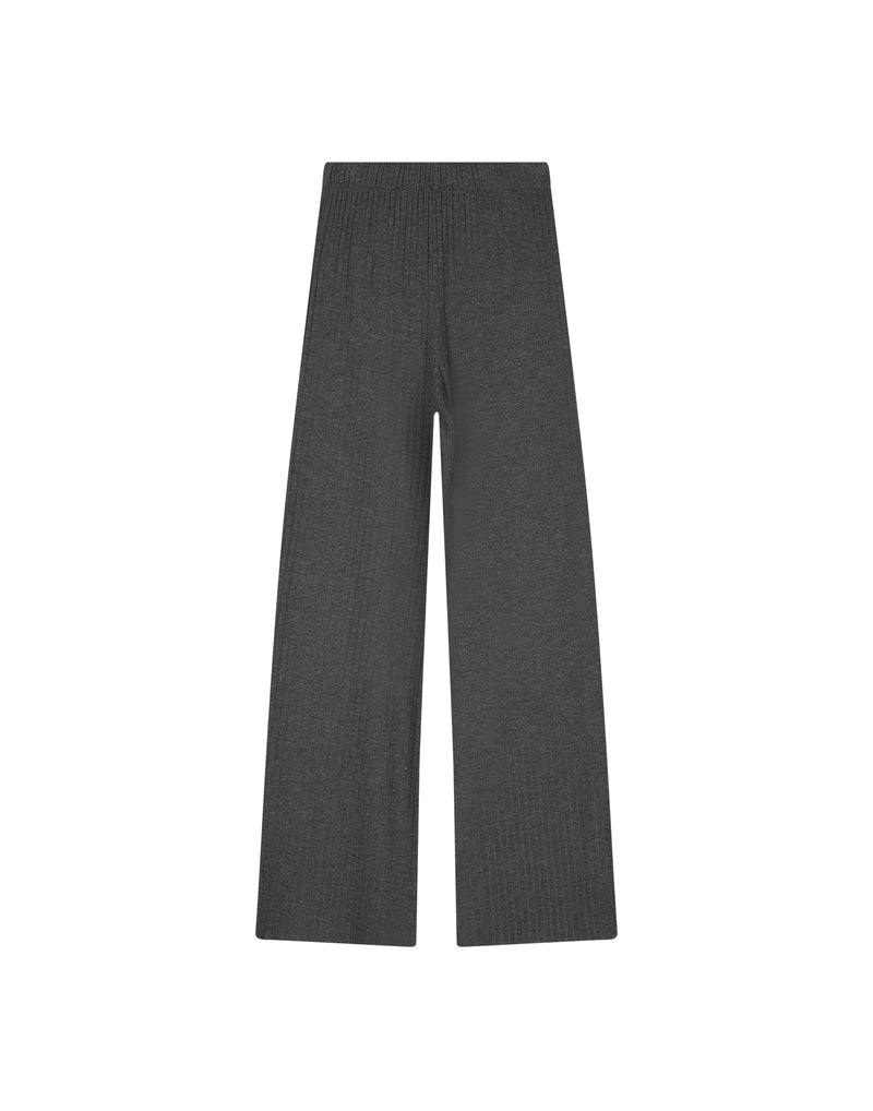 Lilja rib pants - Grey melange