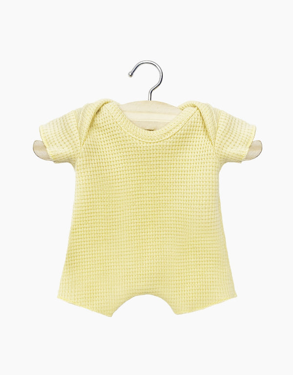 Doll waffle shorty onesie - Vanille