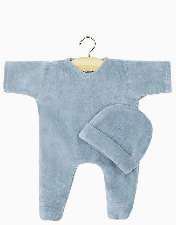 Babies sleepsuit with bonnet - Sky